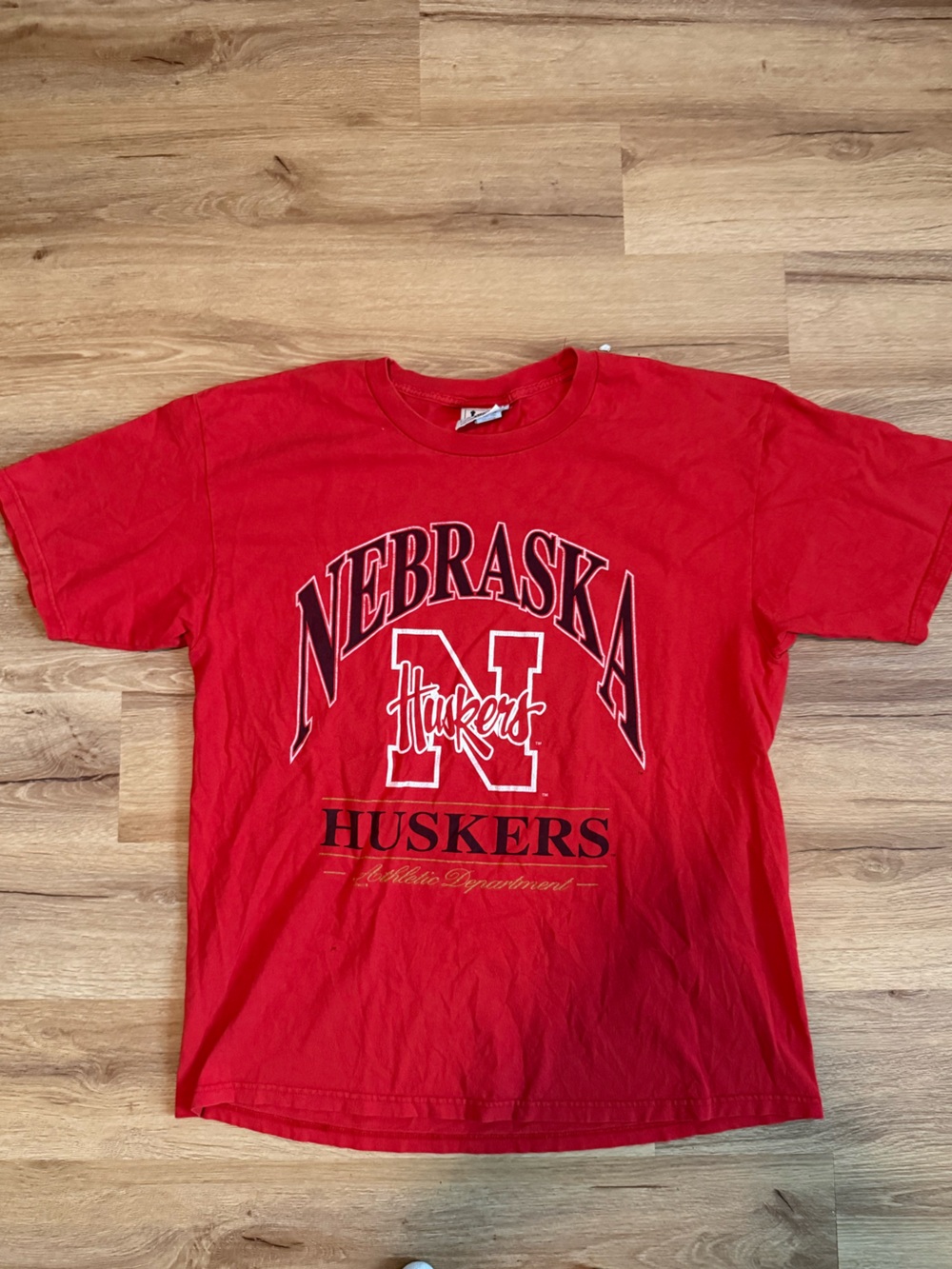 Vintage Lee Nebraska CornHuskers Red Graphic Tee - NCAA Fan Shirt